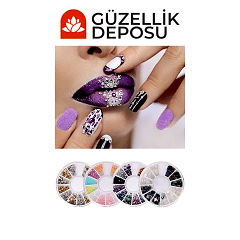 Tırnak Süsleme Taşı 4'lü Set,Nail Art Süsleme Taşı