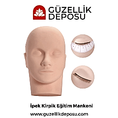 İpek Kirpik Eğitim Kafası - Mankeni