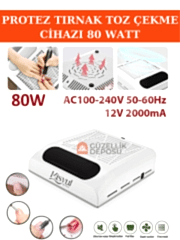 Tırnak Toz Çekme Tırnak Toz Toplama Cihazı 80 Watt , Protez Tırnak & Manikür Tırnak Toz Toplayıcı Cihaz Beyaz