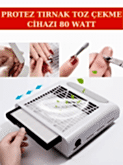 Tırnak Toz Çekme Tırnak Toz Toplama Cihazı 80 Watt , Protez Tırnak & Manikür Tırnak Toz Toplayıcı Cihaz Beyaz