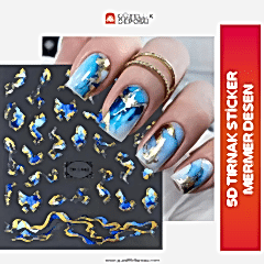 5D Tırnak Sticker Mermer Desen