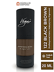 Vogue 122 Black Brown - Kalıcı Makyaj Kaş Pigmenti - Microblading & PMU, Yoğun Organik Renk, 20ml