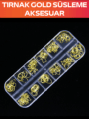 Tırnak Süsleme Nail Art Gold Aksesuar