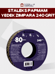 Staleks Pro Plastik Bobin İçin EXPERT Yedek PapmAm Beyaz Bant Törpü Bloğu, 240 Grit