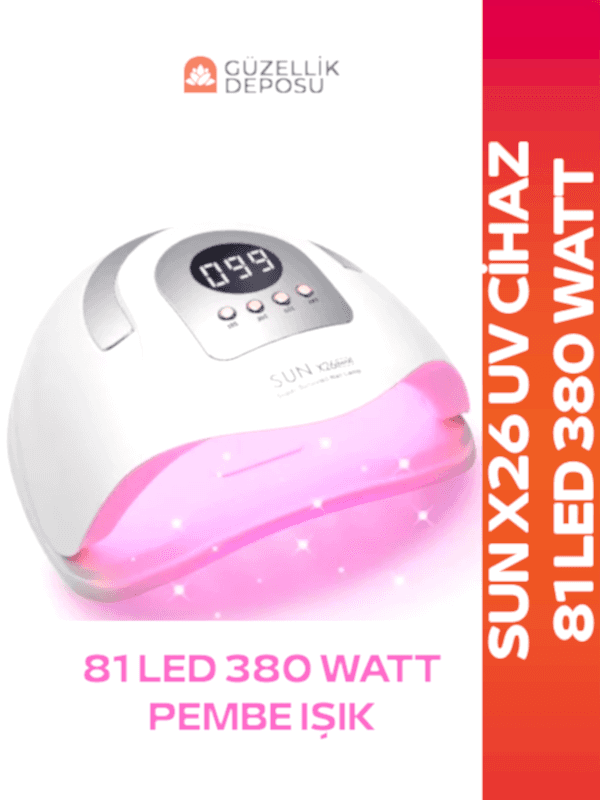 Sun x26 Uv Led Tırnak Cihazı 81 Led 380 Watt