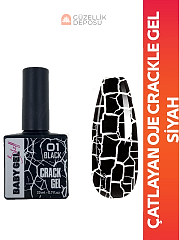 Çatlayan Kalıcı Oje 20 ml - Crackle Gel Polish Siyah