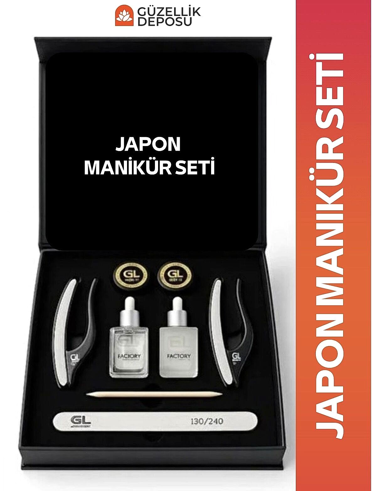 Japon Manikür Seti Profesyonel Parlatıcı Tırnak Bakım Seti – Doğal Parlaklık & Güçlendirme