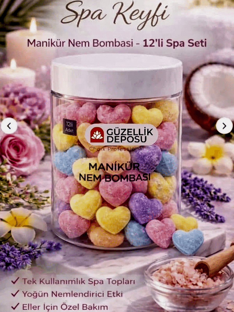 Manikür Nem Topu 12’ li Nem Bombası