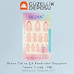 Ocean Takma Tırnak Tak Ve Çık Kendinden Yapışkanlı - 758