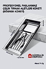 Paslanmaz Çelik Manikür Pedikür Dezenfeksiyon Böbrek Küveti - Tırnak Aletleri Sterilizasyon Tepsisi