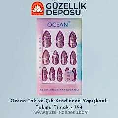 Ocean Takma Tırnak Tak Ve Çık Kendinden Yapışkanlı - 794
