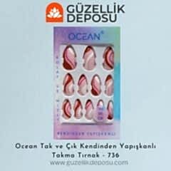 Ocean Takma Tırnak Tak Ve Çık Kendinden Yapışkanlı - 736