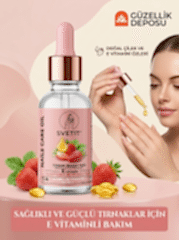E Vitaminli Çilekli Tırnak Bakım Yağı 30 ml - Güçlendirici & Nemlendirici Tırnak Eti Yağı