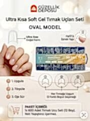 Soft Jel Tips Ultra Short - Kısa Oval French Uyumlu 600'lü Set