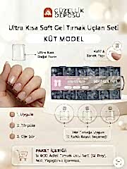Soft Jel Tips Ultra Short - Kısa Küt French Uyumlu 600'lü Set