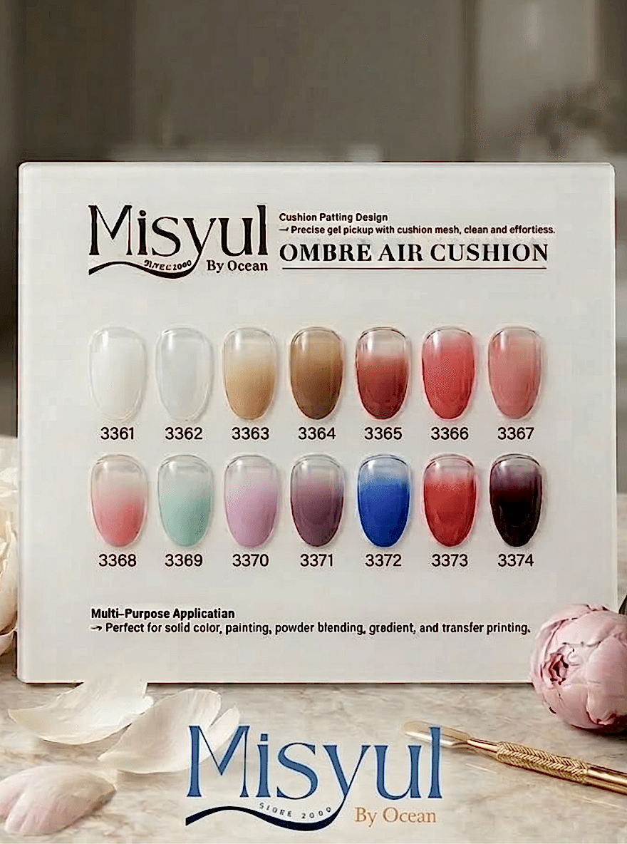Protez Tırnak Nail Art Fileli Ombre Air Cushion Jeli Ombre Boyası 14 Renk