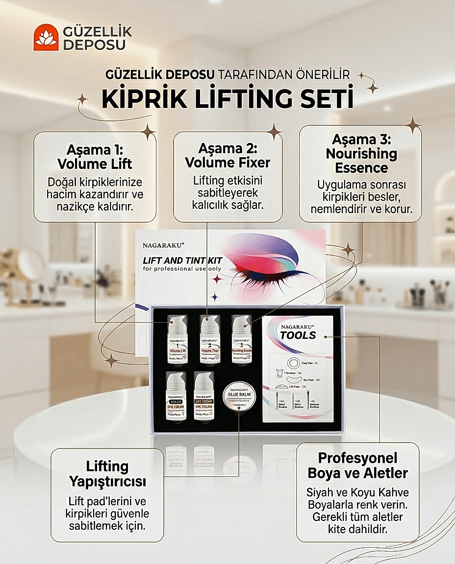 Nagaraku Kirpik Lifting ve Perma Seti