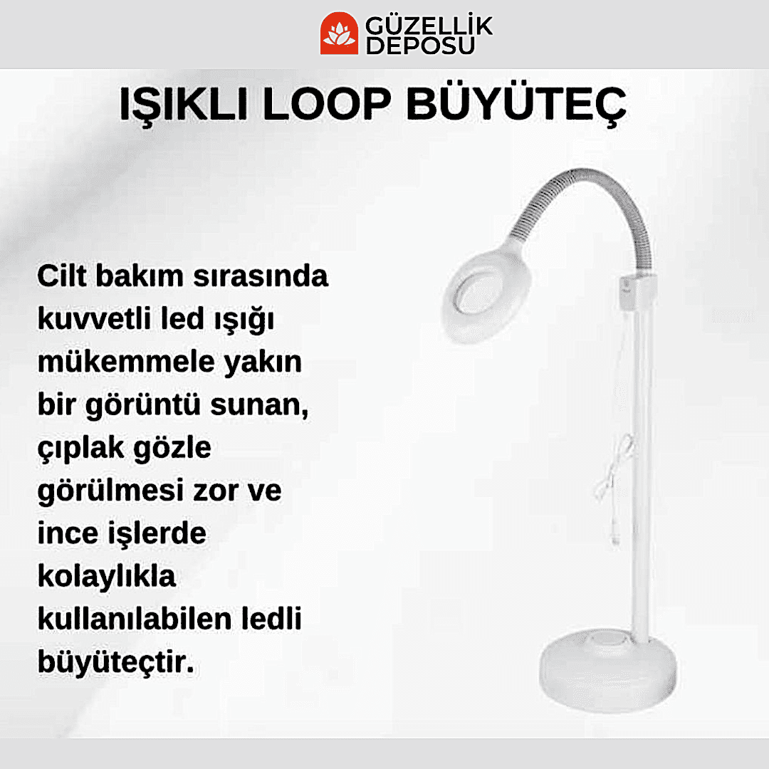 Profesyonel LED Işıklı Loop Büyüteç – Cilt Bakım, Kaş Kirpik ve Hassas İşlem Lambası