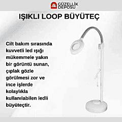 Profesyonel LED Işıklı Loop Büyüteç – Cilt Bakım, Kaş Kirpik ve Hassas İşlem Lambası
