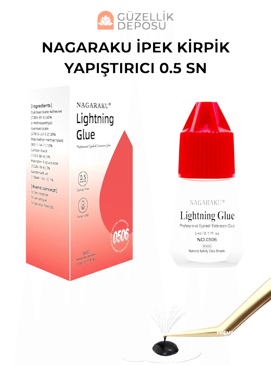 Nagaraku İpek Kirpik Yapıştırıcı 0.5 sn