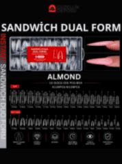 Protez Tırnak Sandwich Dual Form Tips 256'lı Almond
