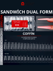 Protez Tırnak Sandwich Dual Form Tips 256'lı Coffin