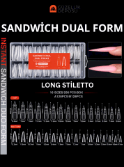 Protez Tırnak Sandwich Dual Form Tips 256'lı Stiletto